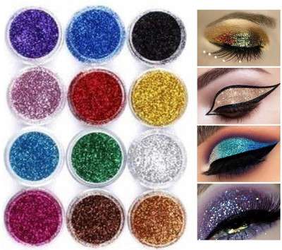 YAWI BEST PERFECT EYE MAKE UP LOOK MULTI PURPOSE USE GLITTER POWDER(MULTI COLOR)