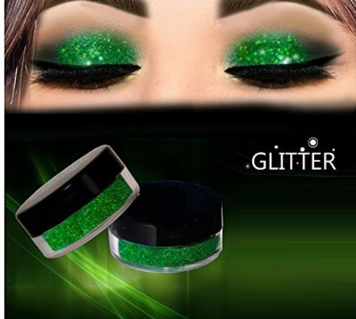 YAWI Shimmery and Glitter Finish Mini Multiuse glitter(Green)