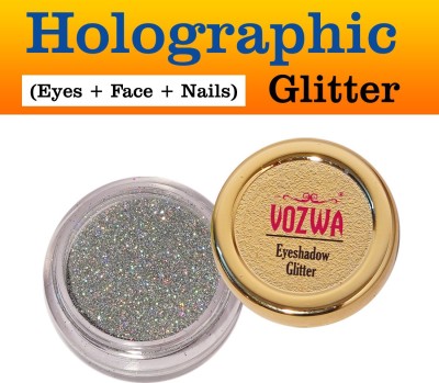 VOZWA Holographic Silver Glitter (Eyes + Face + Nails)(Silver)