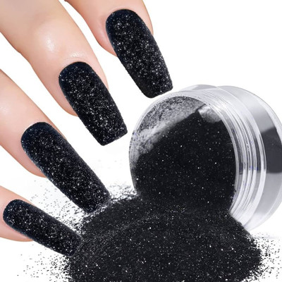 luzimaisa BLACK MULTI PURPOSE EYE MAKE-UP GLITTER POWDER(black)