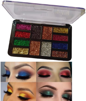GFSU - GO FOR SOMETHING UNIQUE color glitter highly sparkle Bridal eyeshadow palette .(Multi Color)