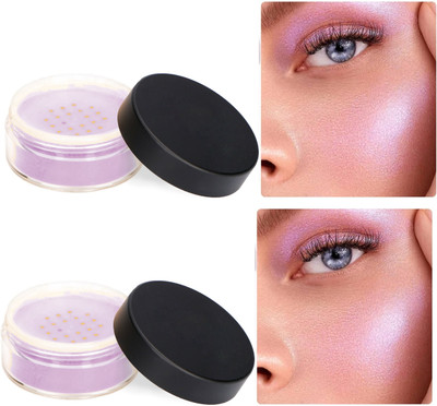 ADJD Combo Lavender colour Illumination Face Makeup powder Highlighter(Lavender)