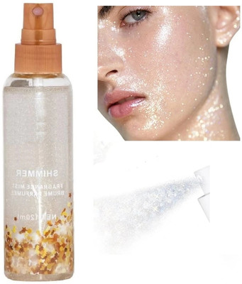 GABBU Face Finish Spray Glow Liquid Shimmere Hair Illuminator Spray Formula(TRANSPRNT)