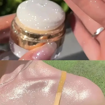 GABBU Body Highlighter Glitter Powder for Face and Eyes Multi-Purpose Shimmer(silver)
