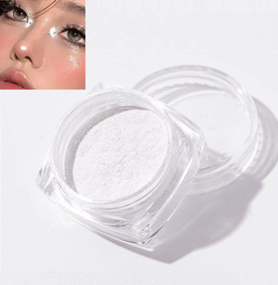 MYEONG Makeup High Quality Pigment Eyeshadow Body And Face White Color Shining Powder(White)