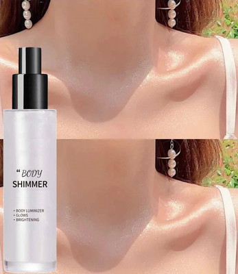 MYEONG Silver Bronze Long Lasting Liquid Illuminator Highlighter, Summer Makeup Glow(Silver)
