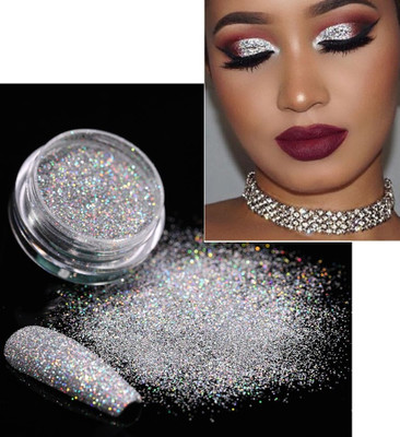 tanvi27 Multi Purpose Mirror Effect Brightening Pearl Eye Shadow Silver Powder(Silver)
