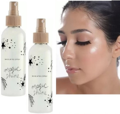 HUZURLU ody Shimmer Luminizer Glow Illuminator Quick-Drying and Non-Sticky Glitter Spray Highlighter(SILVER, GOLD)