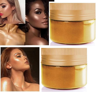YAWI Shimmery Shiny Gold Highlight Highlighter(GOLD)