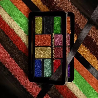 THTC Glitter Eyeshadow 18 Color |Highly Pigmented Makeup Eyeshadow(Multi Color)