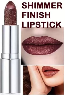 HUZURLU GOLDEN DUST SHIMMERY SHINY MULTI PURPOSE GLITTER CHOCOLATE LIPSTICK(CHOCOLATE)