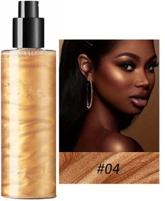 WOONGMI Gold Shimmer Finishing Spray For Face And Body Highlighter Spray(Gold)