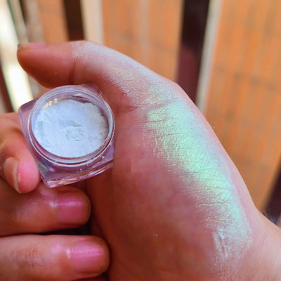 MYEONG White Loose Powder Pigment Iridescent Multi Use Pigment For Face/Body/Lip(White)