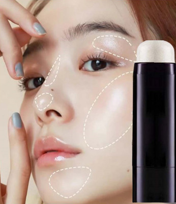 MYEONG Multi-Functiona Silver Shine Face Makeup Highlighter Stick for All Skin Tones Highlighter(Silver Shine)