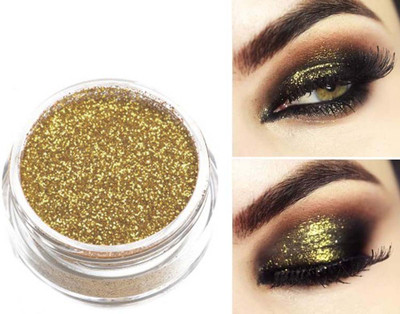 MYEONG 3D Finish Multi Purpose Thick Shimmer Glitters Light Gold Color Shimmer Powder(Light Gold)