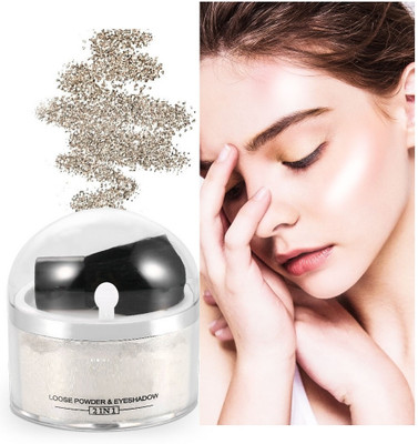Emijun SILVER 2 IN 1 GLIITER SHIMMER FINISH MULTI USE LOOSE HIGHLIGHTER POWDER(SILVER)