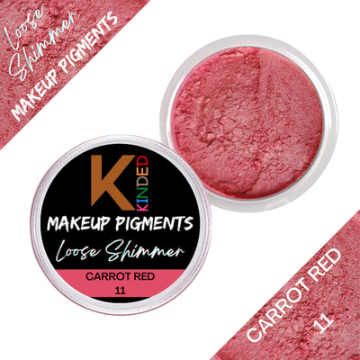 KINDED Loose Makeup Foil Pigments Glitter for Eyes Face Brow Bones Body Shimmer(Carrot Red)