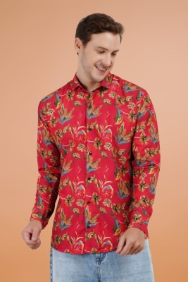 Samisha Fashion Men Printed Casual Red Shirt