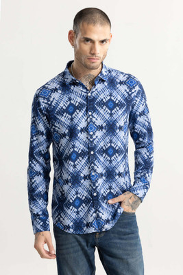 Snitch Men Printed Casual Multicolor Shirt