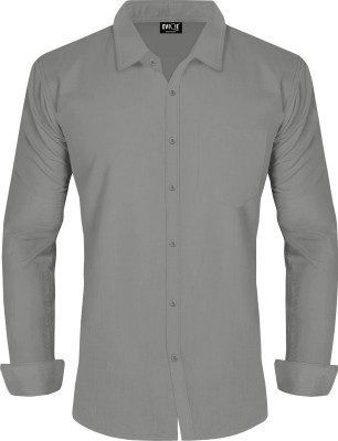 VAATKO Men Printed Formal Grey Shirt