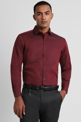 PETER ENGLAND Men Solid Formal Maroon Shirt