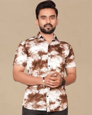 METRONAUT Men Printed Casual Brown Shirt