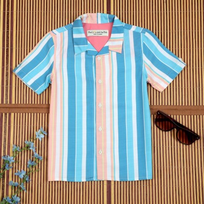 The Lion and The Fish Boys Striped Casual Multicolor Shirt