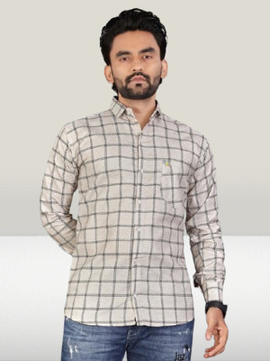Stellalifestyle Men Printed Formal Silver Shirt