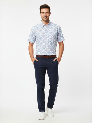 HIMANIPRINTS Men Printed Casual White, Blue Shirt