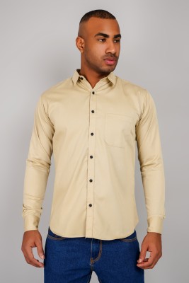 HEEYA ENTERPRISE Men Solid Casual Cream Shirt