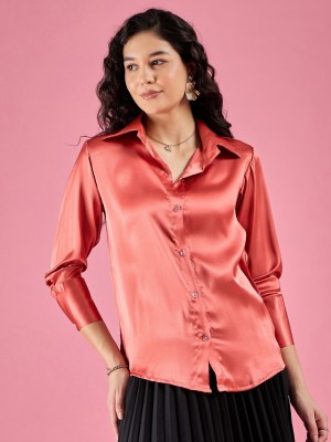 Dressberry Women Solid Casual Red Shirt