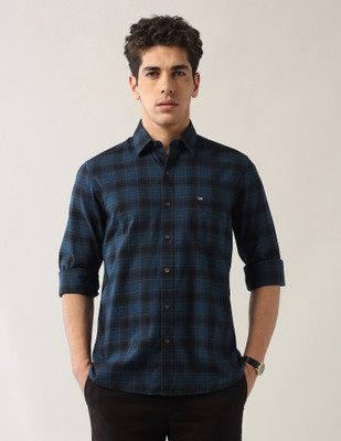 Arrow Sport Men Checkered Casual Blue Shirt