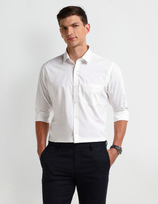ARROW Men Solid Formal White Shirt
