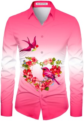 JRKENTERPRISE Men Printed Casual Pink Shirt