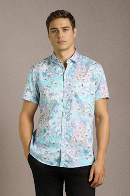 LOUIS PHILIPPE Men Printed Casual Light Blue Shirt