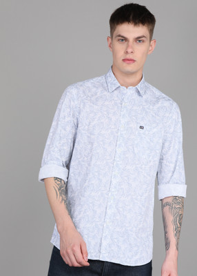 ARROW Men Printed Casual Blue Shirt