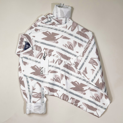 N AND J Men Printed Casual Maroon Shirt