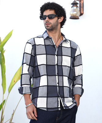 CAMPUS SUTRA Men Printed Casual Grey Shirt