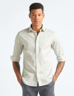 FLYING MACHINE Men Printed Casual Green Shirt