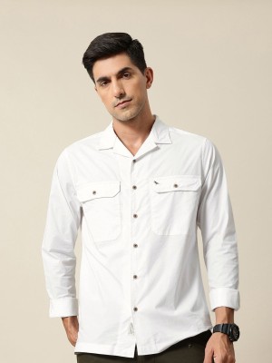 Mr Bowerbird Men Solid Casual White Shirt