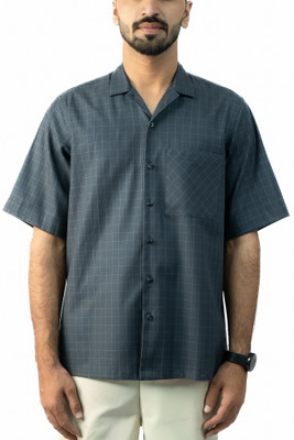 PLEATUS Men & Women Striped Casual Grey Shirt