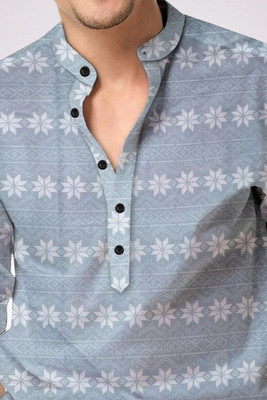 Stellalifestyle Men Solid Casual Grey Shirt