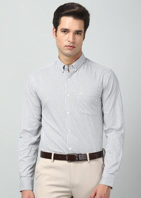 ARROW Men Striped Formal Grey Shirt