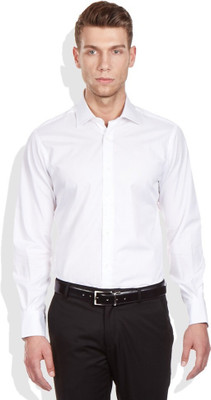 Super Westan Men Solid Casual White Shirt