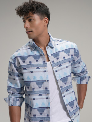 HIGHLANDER Men Self Design Casual Multicolor Shirt