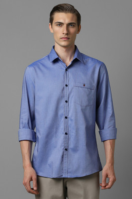 LOUIS PHILIPPE Men Solid Casual Blue Shirt