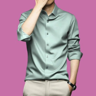 SATADHAR ENTERPRISES Men Solid Casual Green Shirt