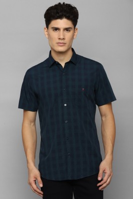 LOUIS PHILIPPE Men Checkered Casual Blue Shirt