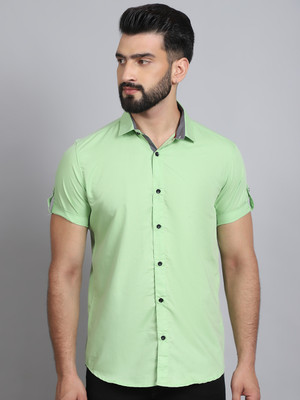 METRONAUT Men Solid Casual Green Shirt