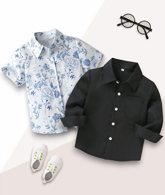 KIDGARB Boys Printed Casual Multicolor Shirt(Pack of 2)